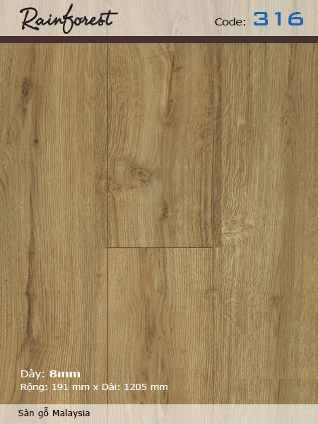 Sàn gỗ RainForest 316 Sàn gỗ RainForest 316