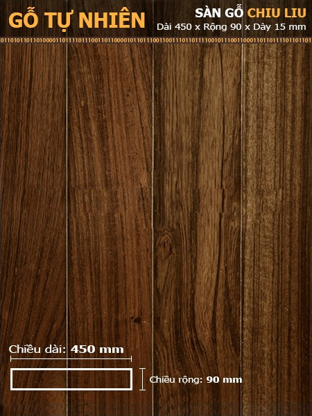Sàn gỗ Chiu liu 450mm Sàn gỗ Chiu liu 450mm