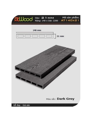 Gỗ nhựa ATwood AT140x21 dark grey Gỗ nhựa ATwood AT140x21 dark grey