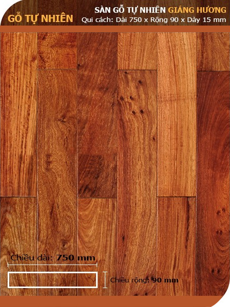Sàn gỗ Hương 750mm Sàn gỗ Hương 750mm