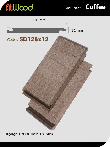Sàn gỗ ngoài trời ATwood SD128x12-Coffee Sàn gỗ ngoài trời ATwood SD128x12-Coffee