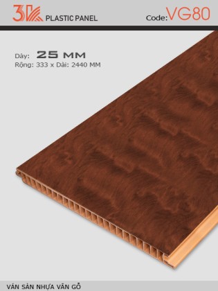Ván sàn nhựa vân gỗ 3K VG80 Ván sàn nhựa vân gỗ 3K VG80