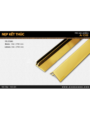 Nẹp kết thúc nhôm A-08-27 Nẹp kết thúc nhôm A-08-27