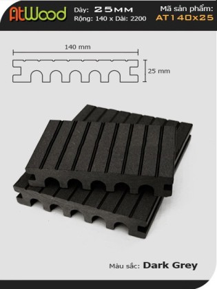 ván sàn ngoài trời AT140x25 Dark grey ván sàn ngoài trời AT140x25 Dark grey