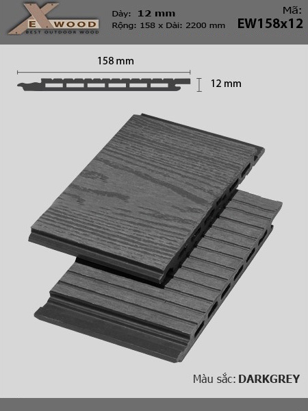 Ốp Tường Exwood EW158x12 Darkgrey Ốp Tường Exwood EW158x12 Darkgrey