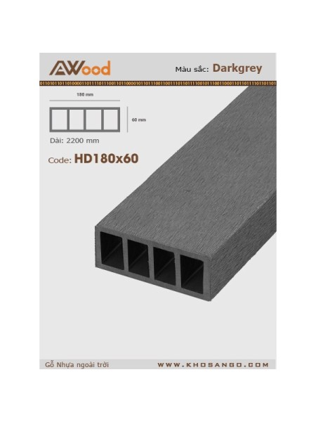 Gỗ AWood HD180x60 Darkgrey Gỗ AWood HD180x60 Darkgrey