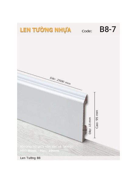 Len Tường nhựa B8-7