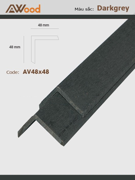 Nẹp cạnh AV48x48 Darkgrey Nẹp cạnh AV48x48 Darkgrey