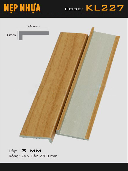 Nẹp nhựa KL227 Nẹp nhựa KL227