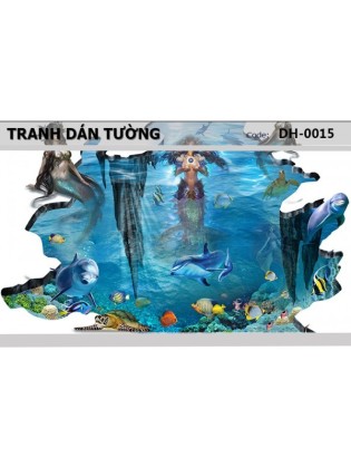 Tranh dán tường Đại Dương 3D DH-0015 Tranh dán tường Đại Dương 3D DH-0015