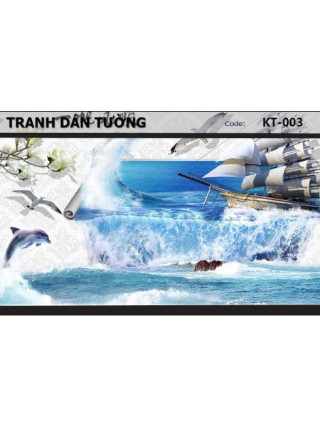 Tranh dán tường Đại Dương 3D KT-003 Tranh dán tường Đại Dương 3D KT-003
