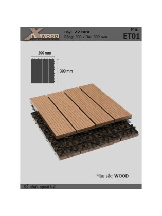 Vỉ Gỗ Nhựa Exwood ET01 Wood Vỉ Gỗ Nhựa Exwood ET01 Wood