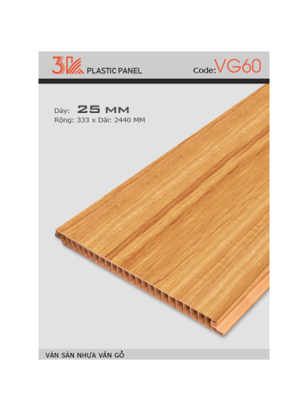 Ván sàn nhựa vân gỗ 3K VG60