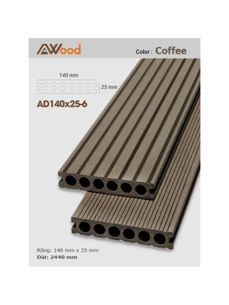 Sàn gỗ AWood AD140x25-6 Coffee Sàn gỗ AWood AD140x25-6 Coffee