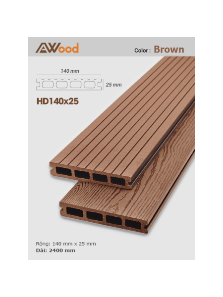 Sàn gỗ AWood HD140x25-4 Brown Sàn gỗ AWood HD140x25-4 Brown