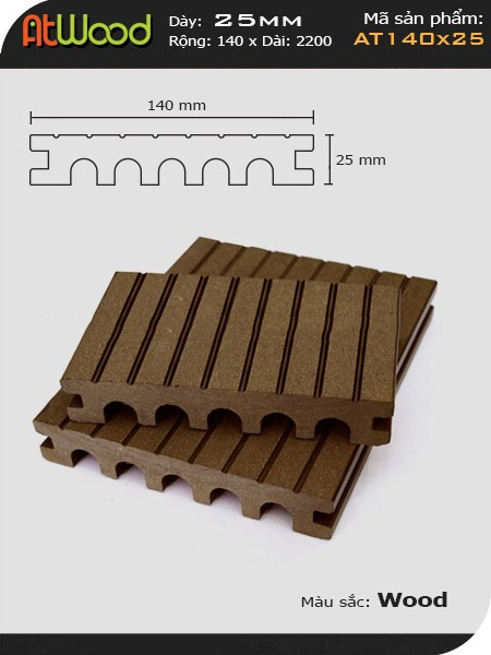 ván sàn ngoài trời AT140x25 Wood ván sàn ngoài trời AT140x25 Wood