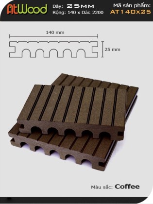 ván sàn ngoài trời AT140x25 coffee ván sàn ngoài trời AT140x25 coffee