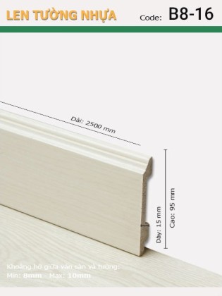 Len Tường nhựa B8-16 Len Tường nhựa B8-16