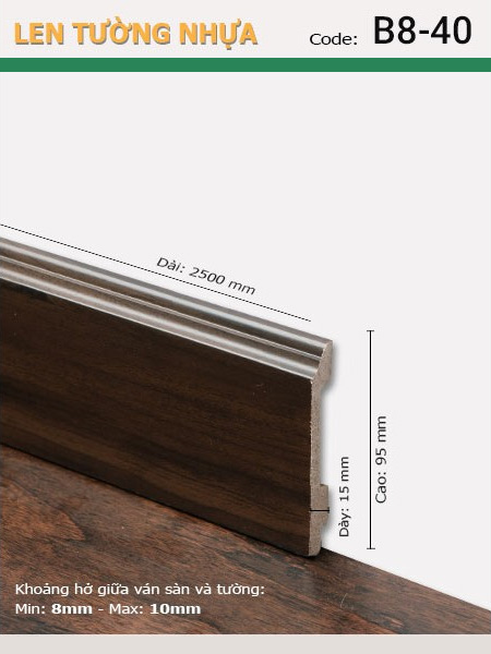 Len Tường nhựa B8-40 Len Tường nhựa B8-40