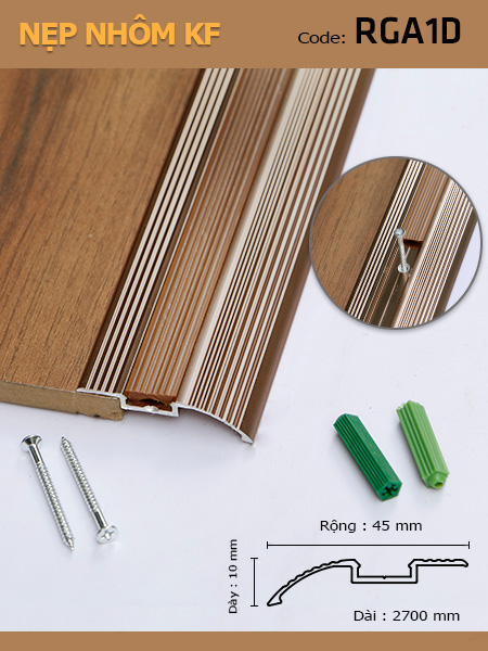 Nẹp nhôm KF RGA1D Nẹp nhôm KF RGA1D