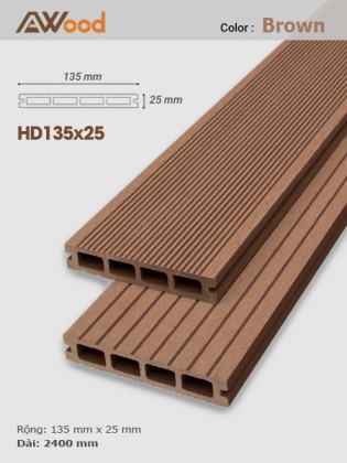 Sàn gỗ AWood HD135x25 brown Sàn gỗ AWood HD135x25 brown