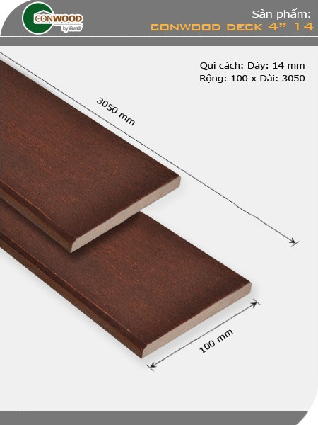 Sàn gỗ CONWOOD DECK 4-14 Sàn gỗ CONWOOD DECK 4-14