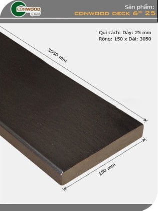 Sàn gỗ CONWOOD DECK 6-25 Sàn gỗ CONWOOD DECK 6-25
