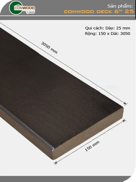 Sàn gỗ CONWOOD DECK 6-25 Sàn gỗ CONWOOD DECK 6-25