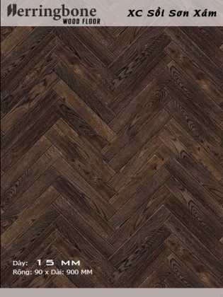 Sàn gỗ Sồi Sơn Xám Xương Cá Sàn gỗ Sồi Sơn Xám Xương Cá