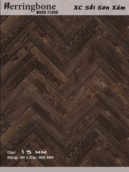 Sàn gỗ Sồi Sơn Xám Xương Cá Sàn gỗ Sồi Sơn Xám Xương Cá