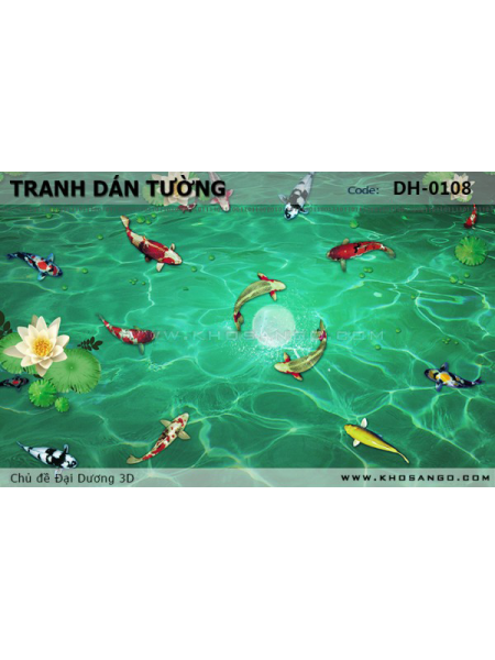 Tranh dán tường Đại Dương 3D DH-0108 Tranh dán tường Đại Dương 3D DH-0108