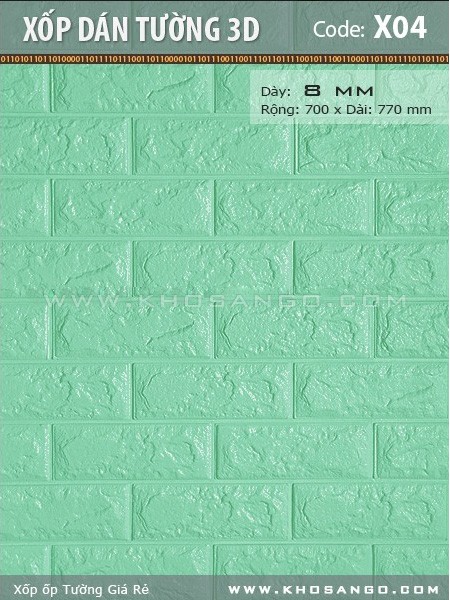Xốp dán tường 3D X04 Xốp dán tường 3D X04