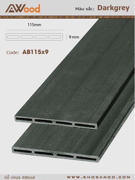 AWood AB115x9 Darkgrey