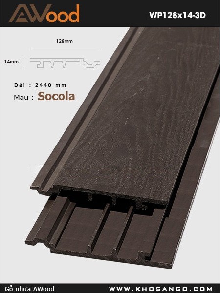 AWood WP128x14-3D Socola AWood WP128x14-3D Socola
