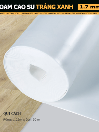 Foam Cao Su Trắng Xanh 1.7 mm