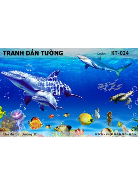Tranh dán tường Đại Dương 3D KT-024