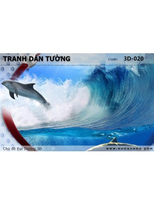 Tranh dán tường Đại Dương 3D 3D-020 Tranh dán tường Đại Dương 3D 3D-020