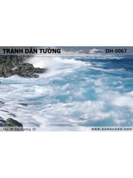 Tranh dán tường Đại Dương 3D DH-0067 Tranh dán tường Đại Dương 3D DH-0067