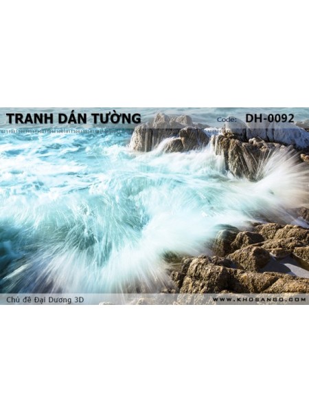 Tranh dán tường Đại Dương 3D DH-0092 Tranh dán tường Đại Dương 3D DH-0092