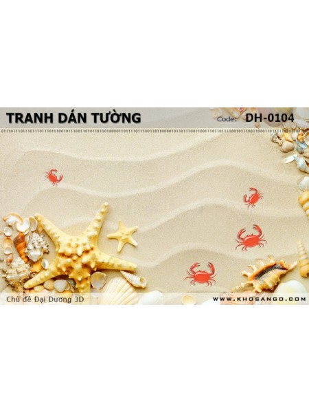 Tranh dán tường Đại Dương 3D DH-0104 Tranh dán tường Đại Dương 3D DH-0104