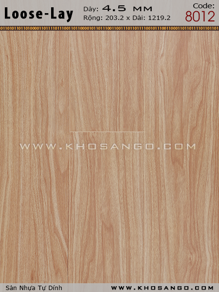 Sàn nhựa Loose-Lay 8012 Sàn nhựa Loose-Lay 8012