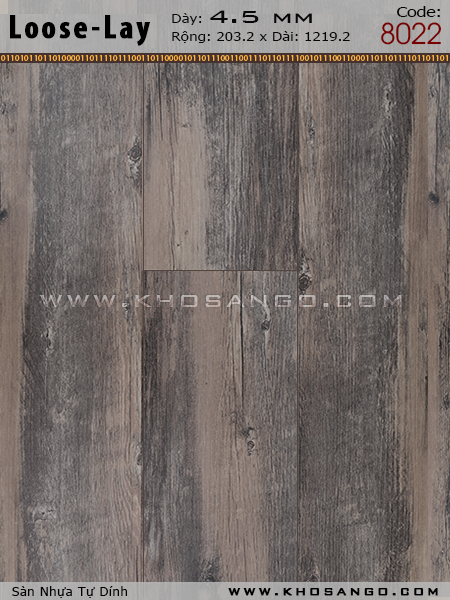 Sàn nhựa Loose-Lay 8022 Sàn nhựa Loose-Lay 8022