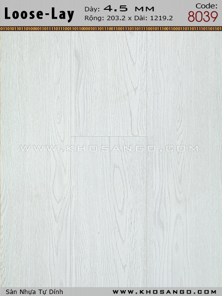 Sàn nhựa Loose-Lay 8039 Sàn nhựa Loose-Lay 8039