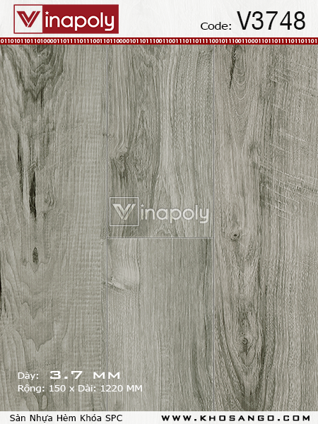 Sàn nhựa Vinapoly SPC V3748 Sàn nhựa Vinapoly SPC V3748