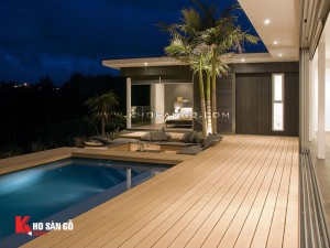 Sàn gỗ ngoài trời cho hồ bơi