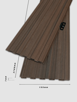 Tấm ốp trần và ốp tường 3K WPC W155x7 - Cafe Tấm ốp trần và ốp tường 3K WPC W155x7 - Cafe