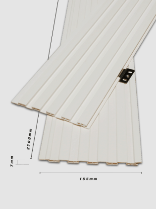 Tấm ốp trần và ốp tường 3K WPC W155x7 - White Tấm ốp trần và ốp tường 3K WPC W155x7 - White