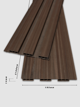 Tấm ốp trần và ốp tường 3K WPC 195x14 - Cafe Tấm ốp trần và ốp tường 3K WPC 195x14 - Cafe