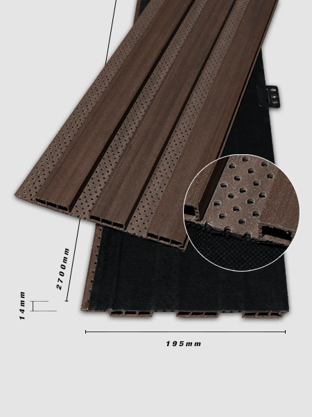 Tấm ốp trần và ốp tường 3K WPC 195x14 - Cafe - AS Tấm ốp trần và ốp tường 3K WPC 195x14 - Cafe - AS