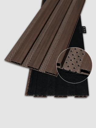 Tấm ốp trần và ốp tường 3K WPC 195x14 - Cafe - AS